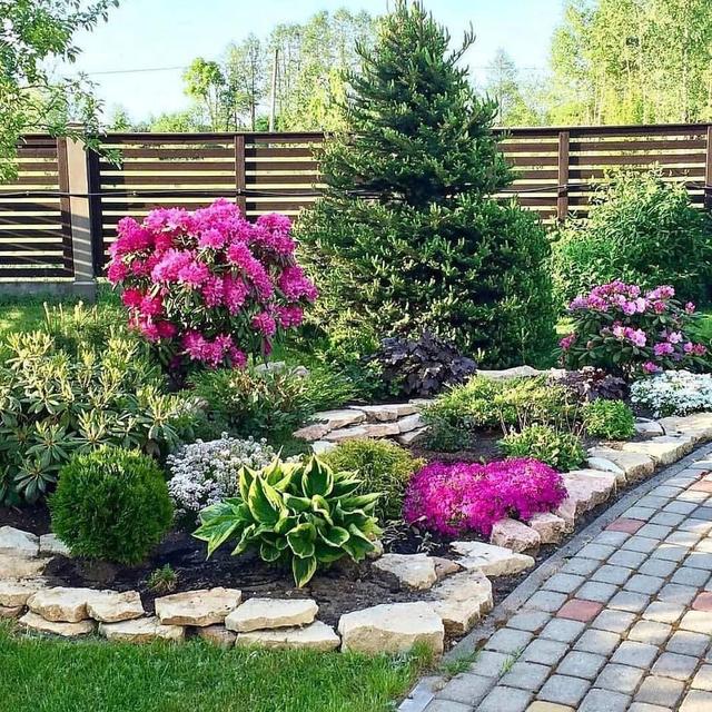 庭院花境的背景和前景设计让花境更具戏剧效果