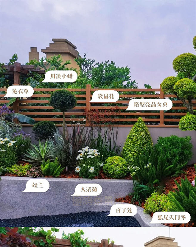 2022花境植物组团配置与园林景观铺装设计